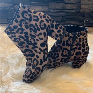 Leopard print boots